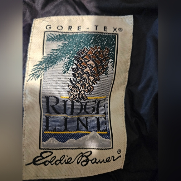 VTG 90s Eddie Bauer Goose Down Puffer Coat Medium - Picture 5 of 6